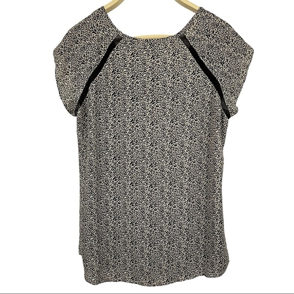 MAISON SCOTCH / SCOTCH & SODA mesh trim leopard print top - Picture 2 of 7